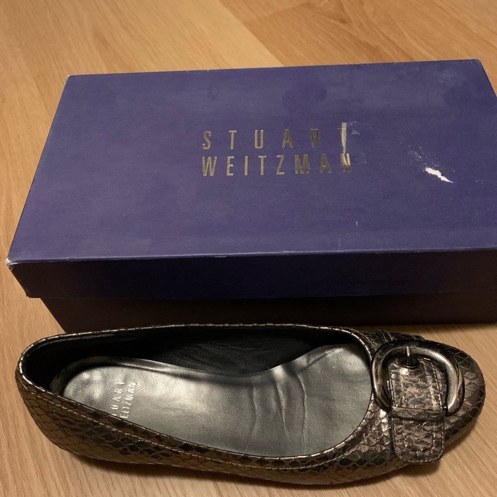 Stuart Weitzman metallic ballet flat, excellent condition